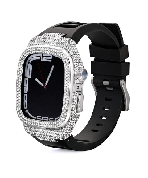 Apple Watch Case - Stainless Steel with Diamonds